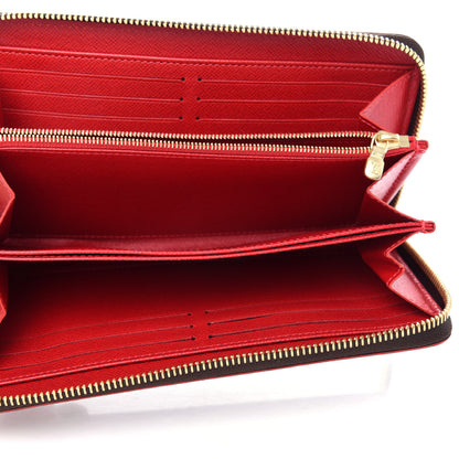 Louis Vuitton Damier Ebene Studded Zippy Wallet Cherry 5 of 7