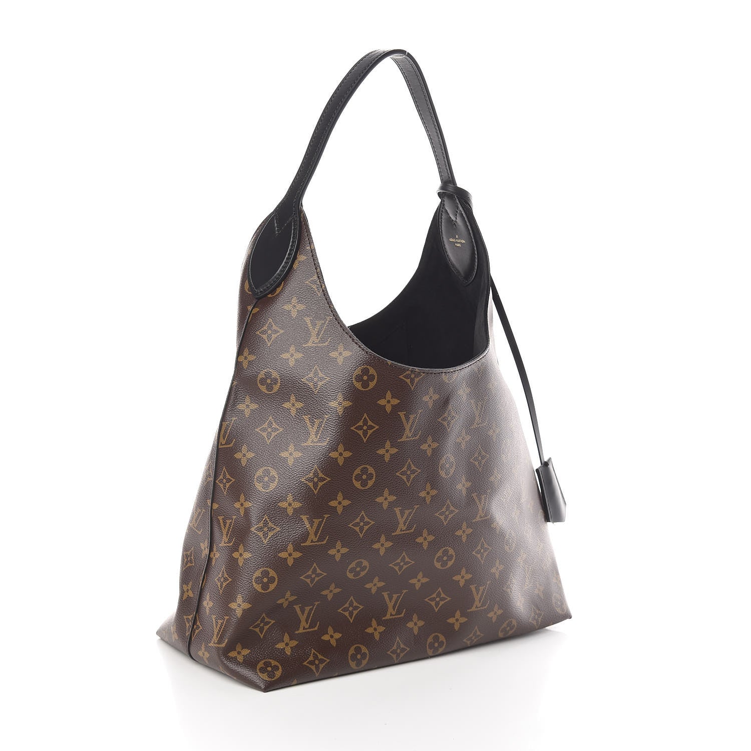 Louis Vuitton Monogram Flower Hobo Black 3 of 10