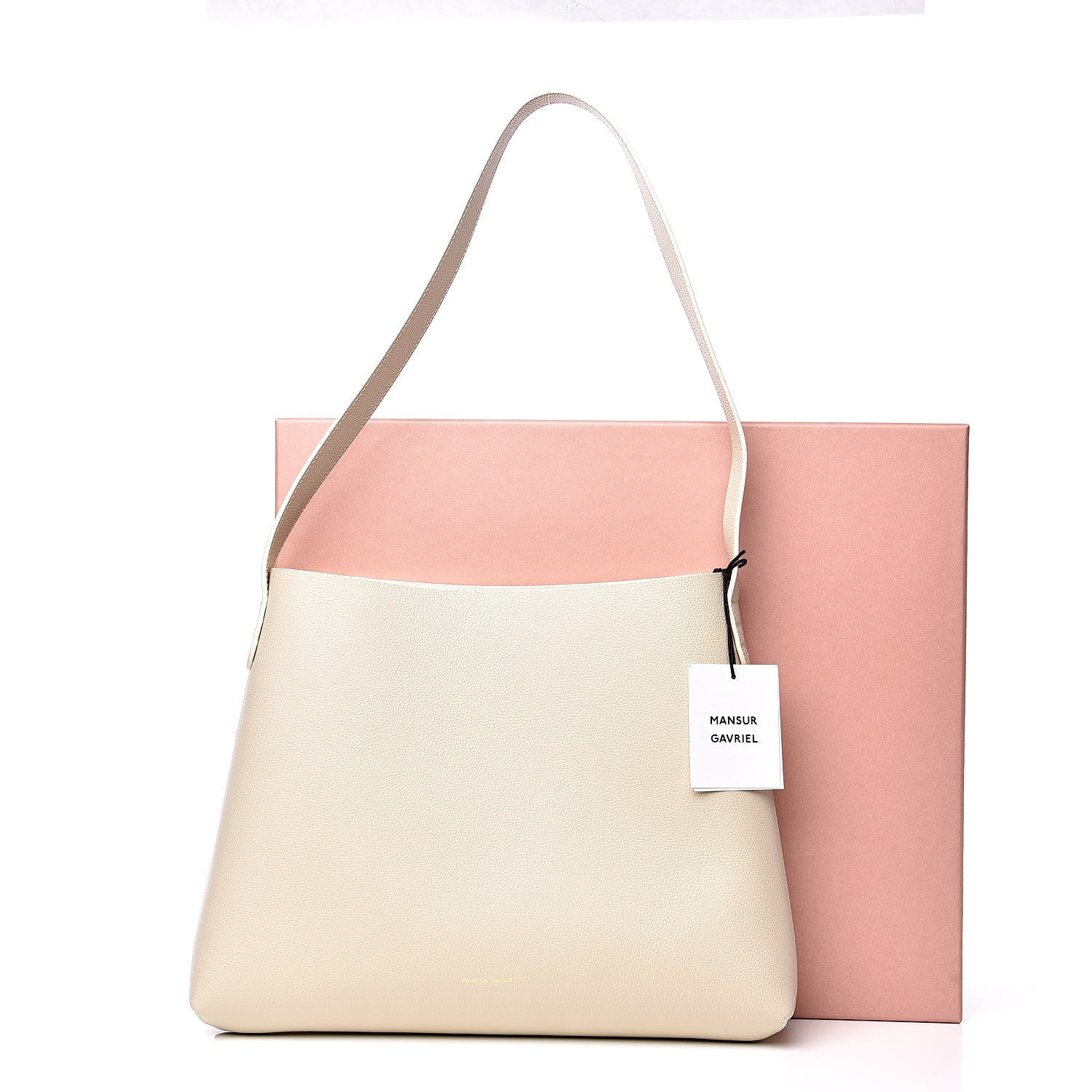 Mansur Gavriel Pebbled Calfskin Small Hobo Creme 10 of 10