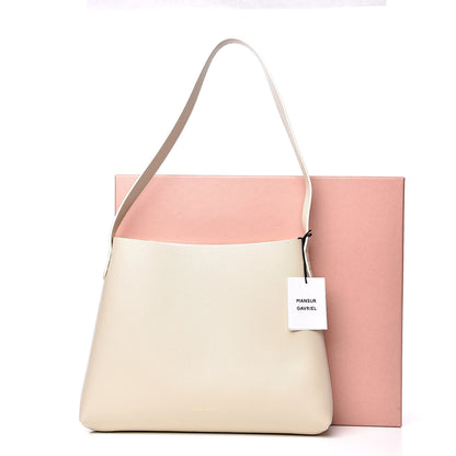 Mansur Gavriel Pebbled Calfskin Small Hobo Creme 10 of 10