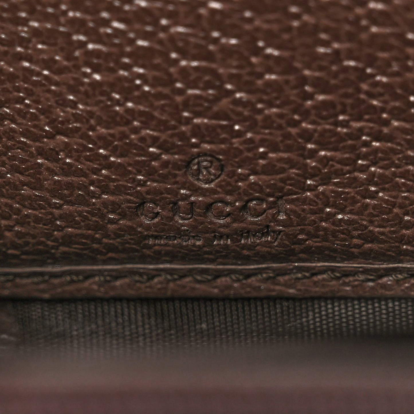 GG Supreme Monogram Web Ophidia Zip Around Wallet Brown
