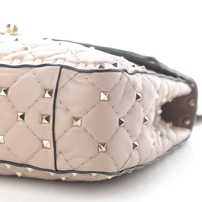 Valentino Garavani Lambskin Medium Rockstud Spike Shoulder Bag Poudre 6 of 9