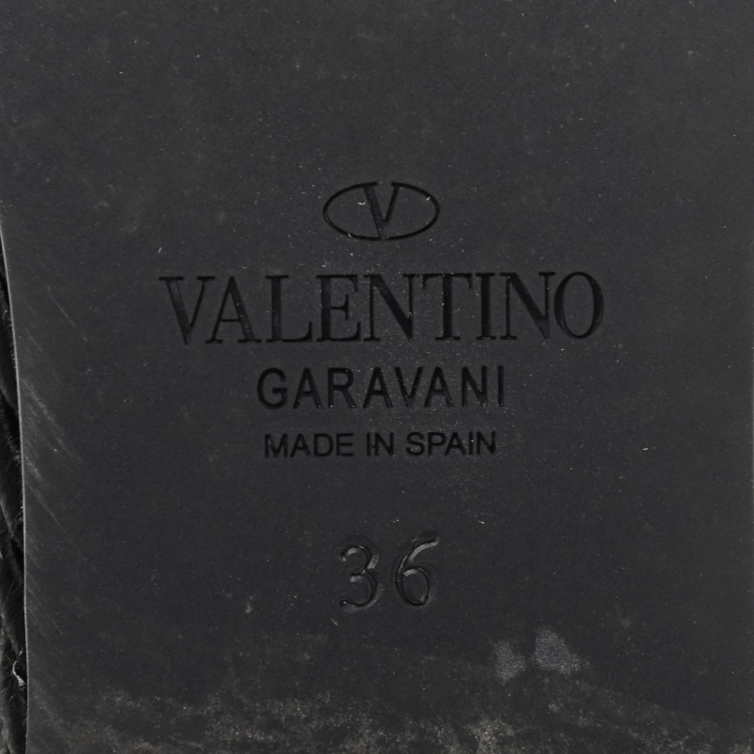 Valentino Garavani Calfskin Rockstud Ankle Strap Torchon Espadrille Caged 25/95mm Wedge Sandals 36 Black 6 of 8