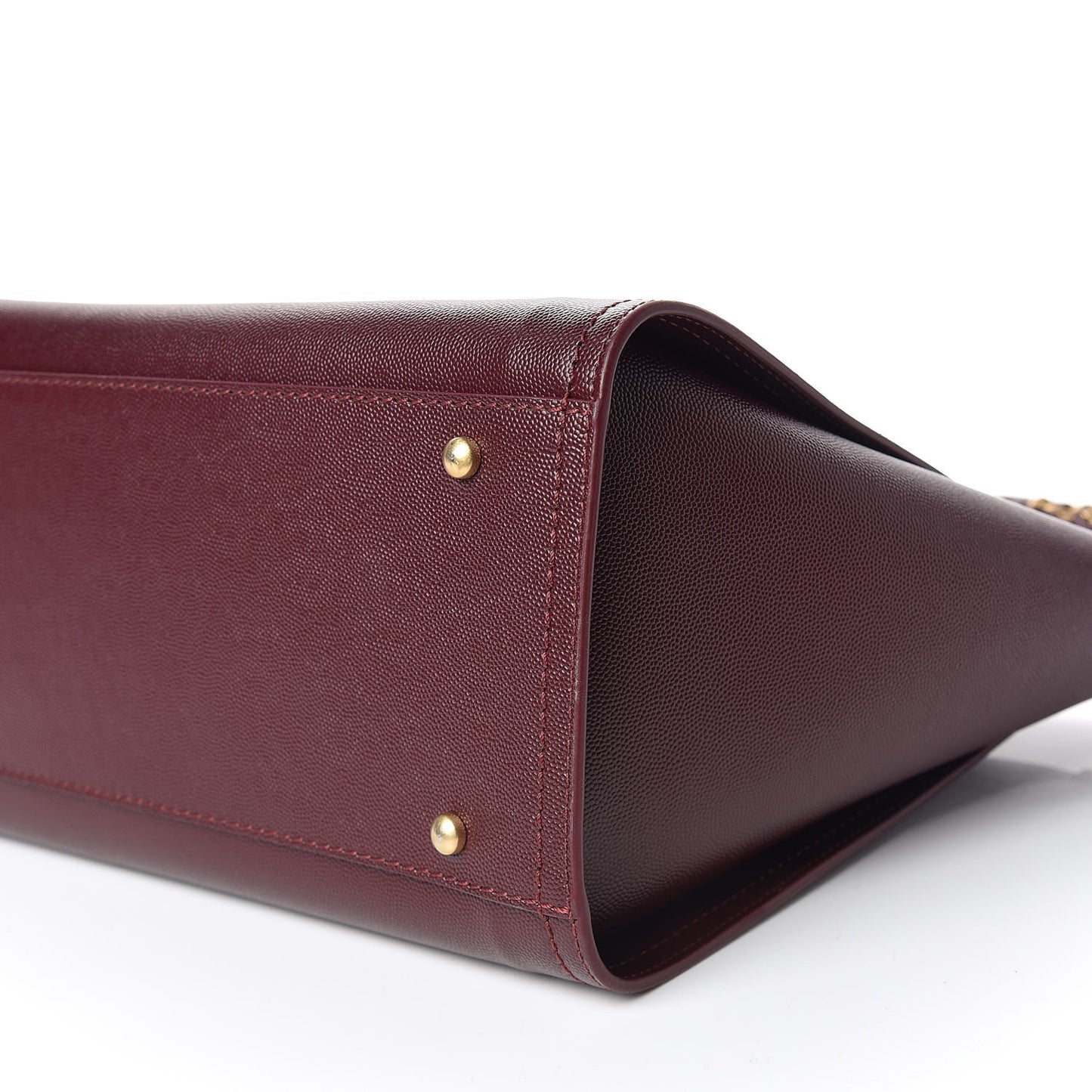 Caviar Small Studded Deauville Tote Burgundy