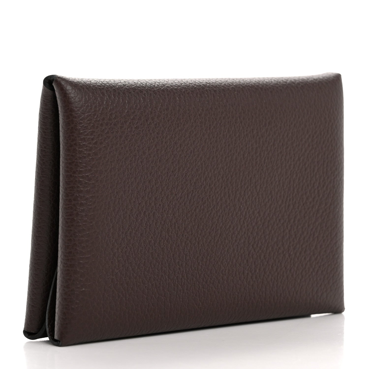 Hermes Evercolor Calvi Duo Card Case Chocolate 3 of 8