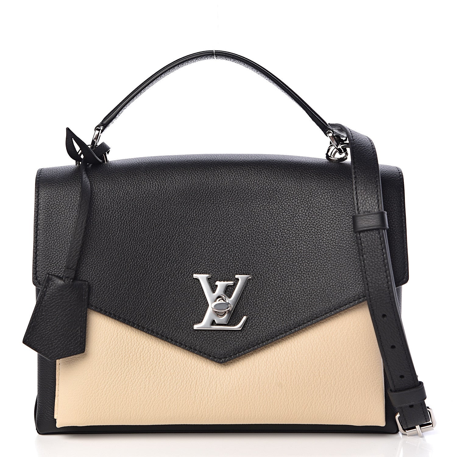 Louis Vuitton Soft Calfskin My Lockme Top Handle Vanille Black 1 of 10