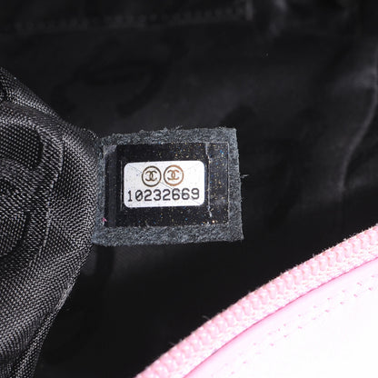 Chanel Calfskin Quilted Large Cambon Bowler Pink Black 7 of 8
