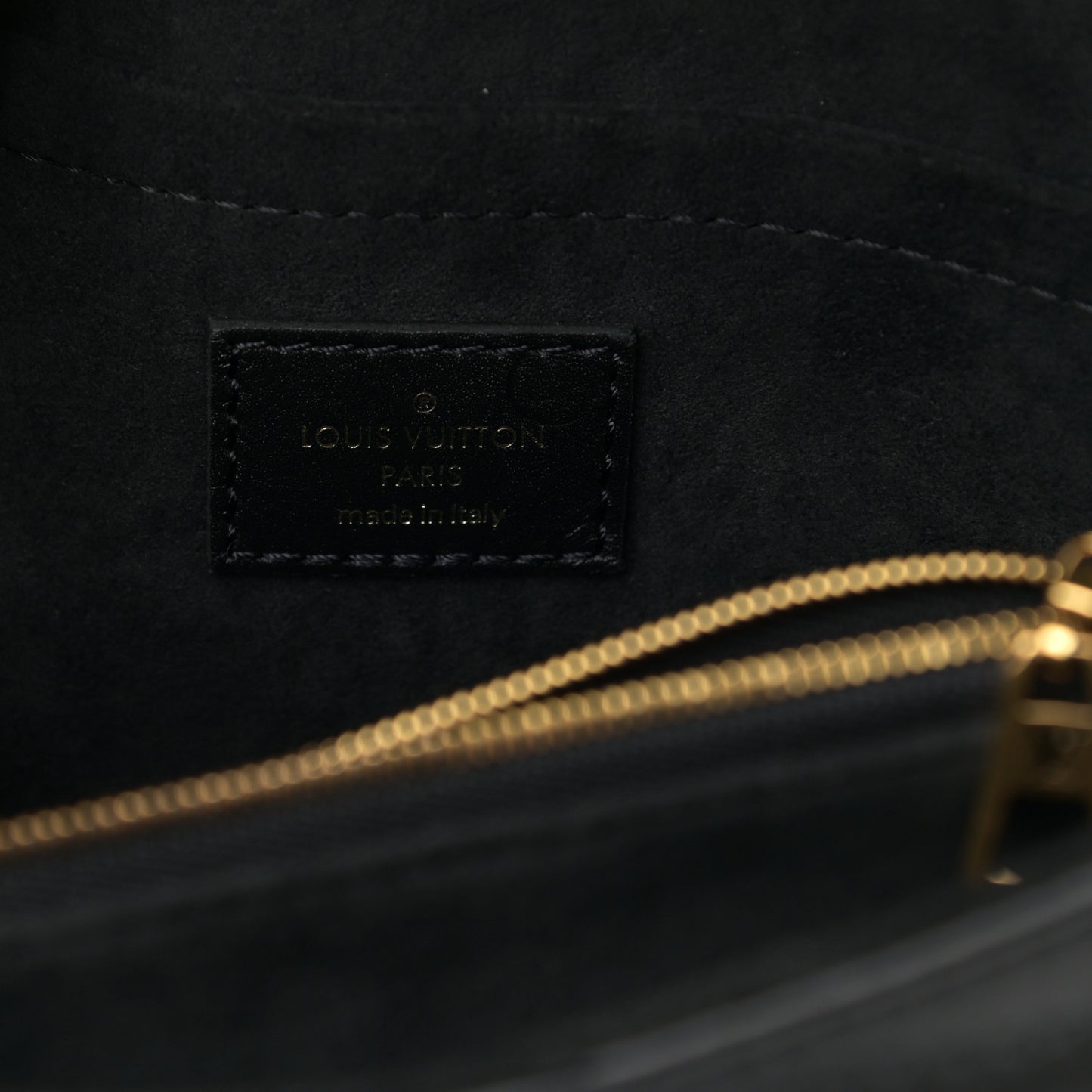 Calfskin LV New Wave Chain Bag Black