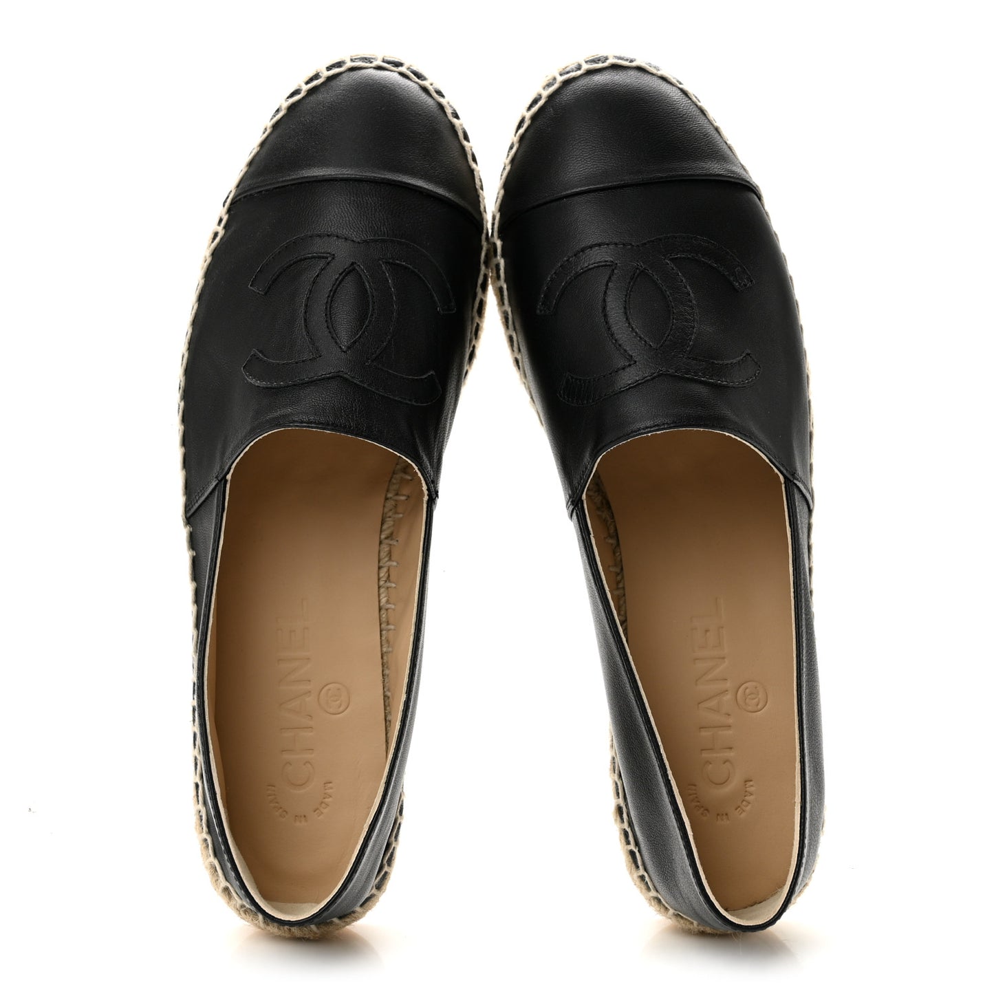 Lambskin CC Espadrilles 39 Black