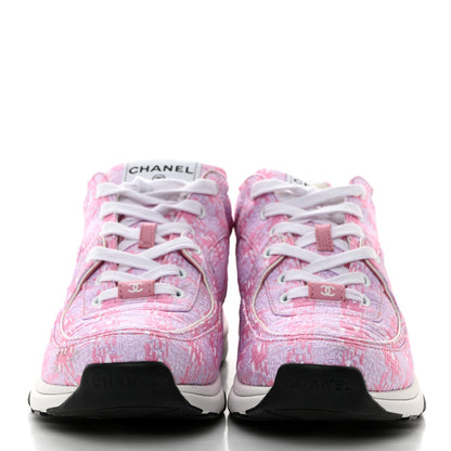Chanel Tweed CC Sneakers 41 Pink 2 of 8