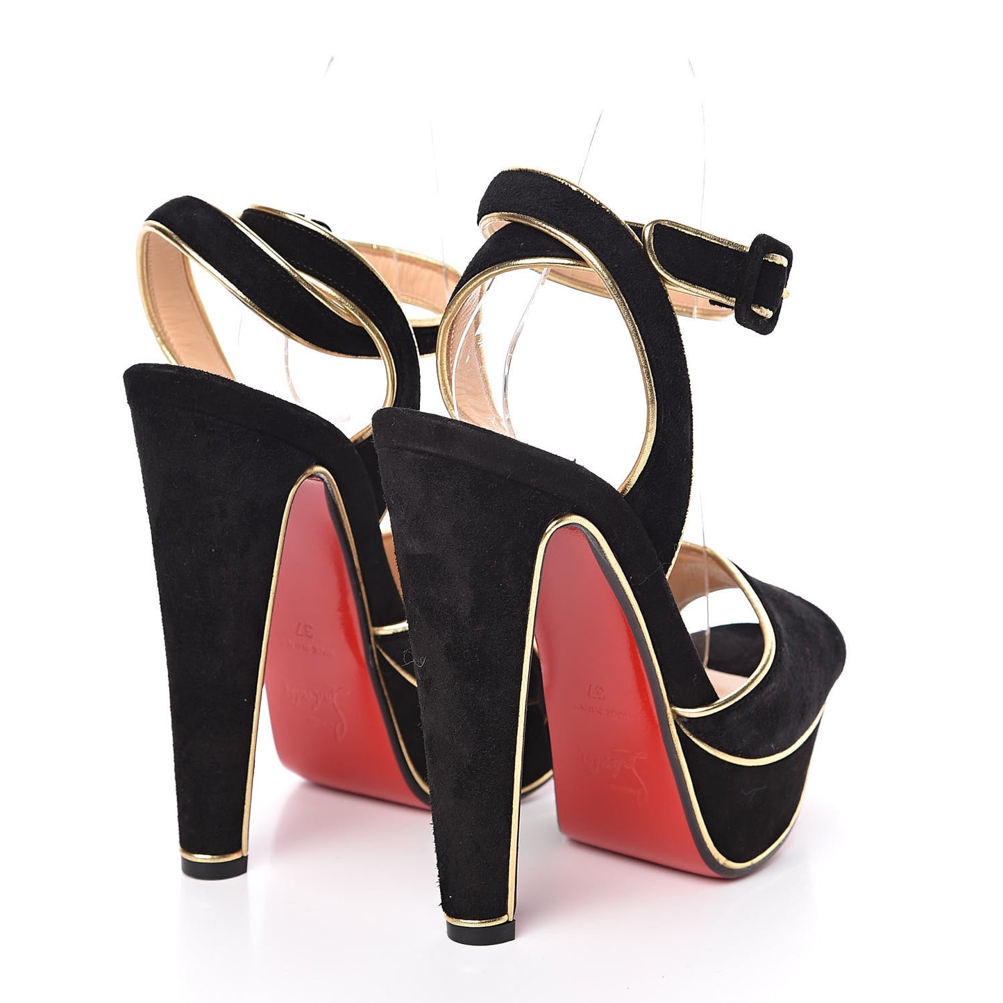 Veau Velours Loulou Dance Platform Sandals 37 Black