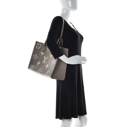 Louis Vuitton Empreinte Monogram Giant Onthego MM Tourterelle Creme 2 of 9