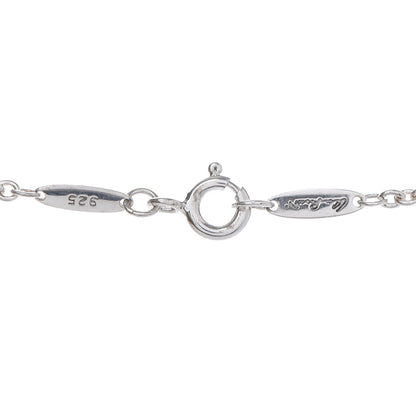 Tiffany Sterling Silver Pearl 9-9.5mm Elsa Peretti Open Heart Lariat Necklace 5 of 6