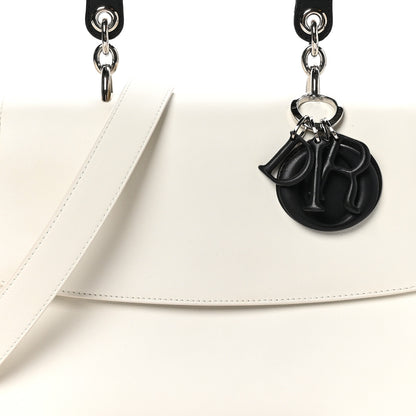 Christian Dior Smooth Calfskin Bi-Color Small Be Dior Flap White Black 8 of 11