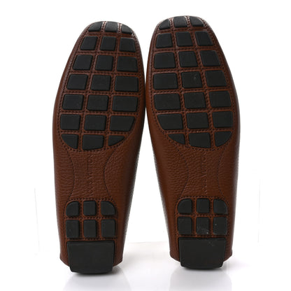 Louis Vuitton Calfskin Mens LV Loafers 10 Brown 6 of 9