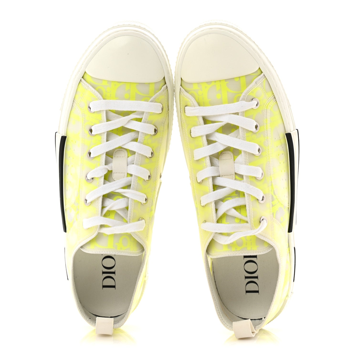 Christian Dior Technical Canvas Oblique Mens B23 Low Top Sneaker 43 Yellow 2 of 10