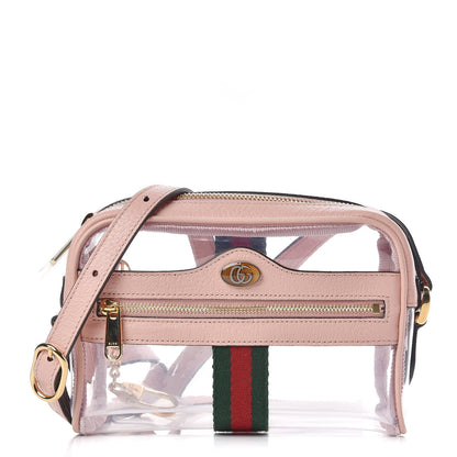 Gucci Vinyl Web Mini Ophidia Transparent Shoulder Bag Perfect Pink 1 of 11