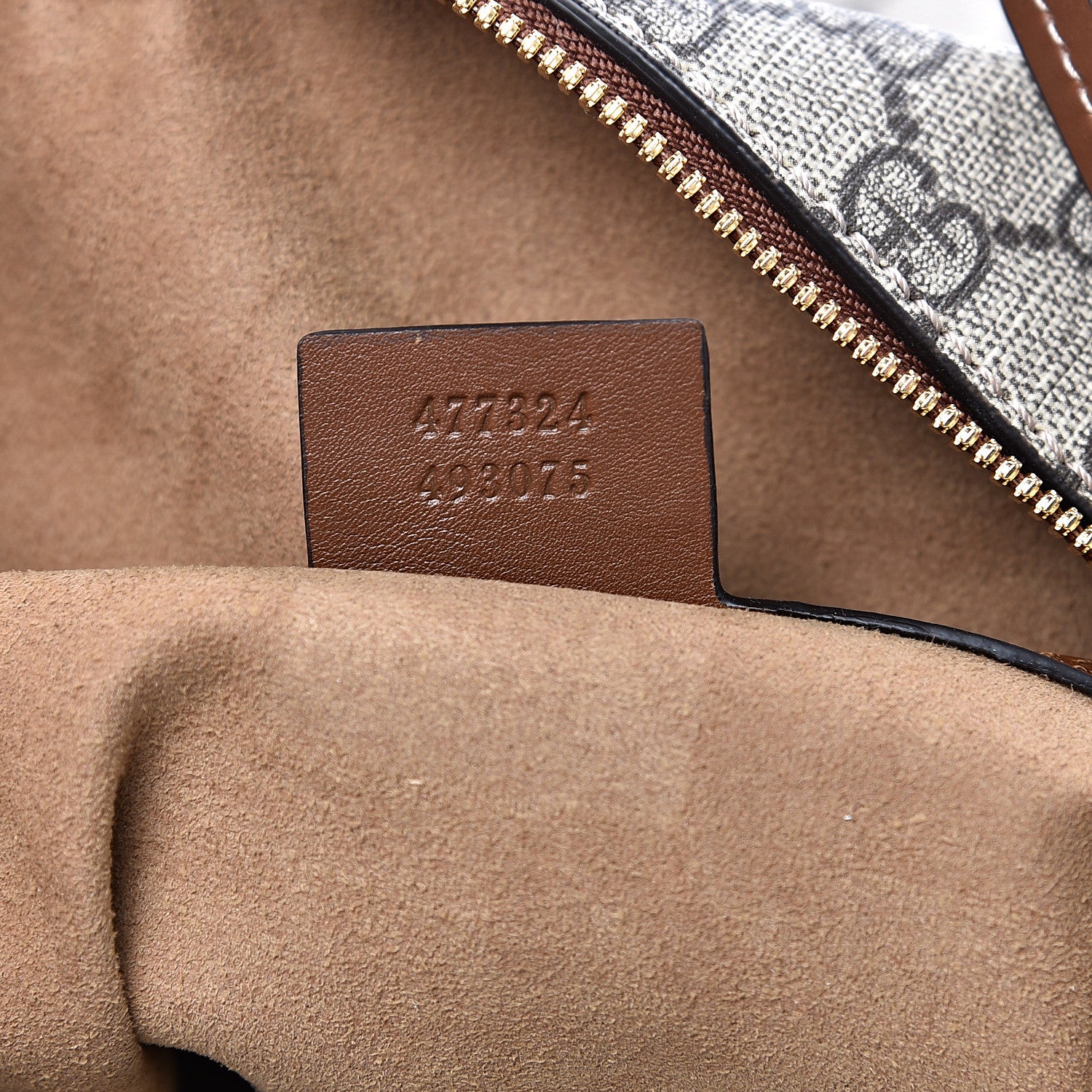 Gucci GG Supreme Monogram Large Linea A Hobo Light Brown 6 of 9