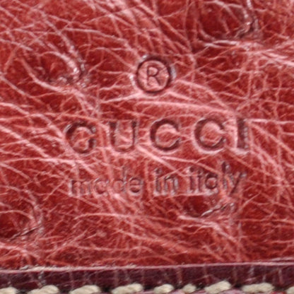 Gucci Ostrich Indy Continental Wallet Red 7 of 8