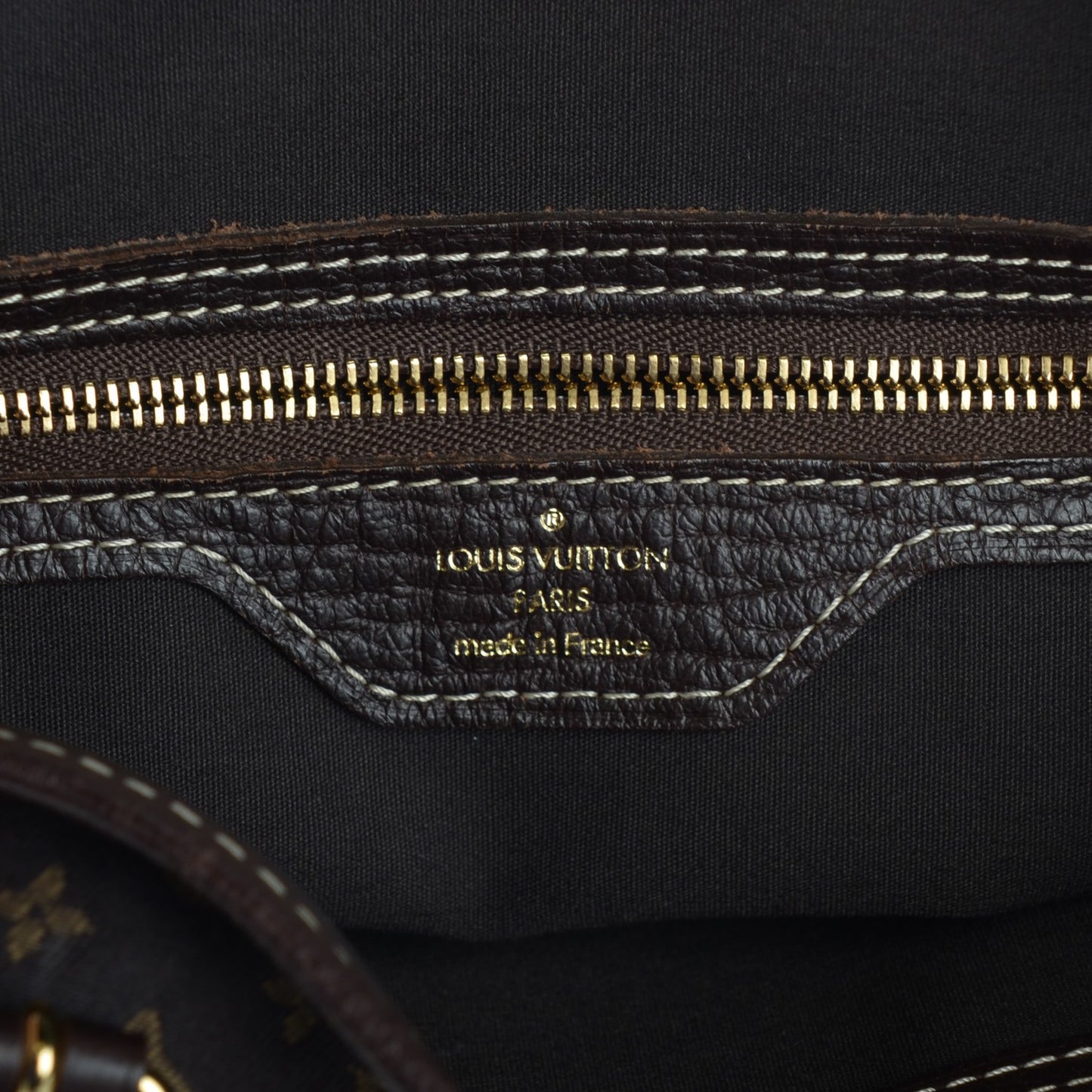 Mini Lin Monogram Bucket Bag Ebene