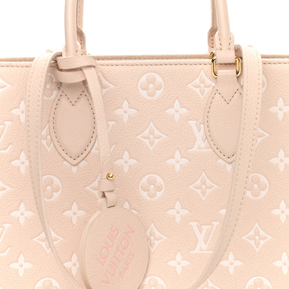 Louis Vuitton Empreinte Monogram Spring In The City Onthego MM Beige Pink Yellow 7 of 10