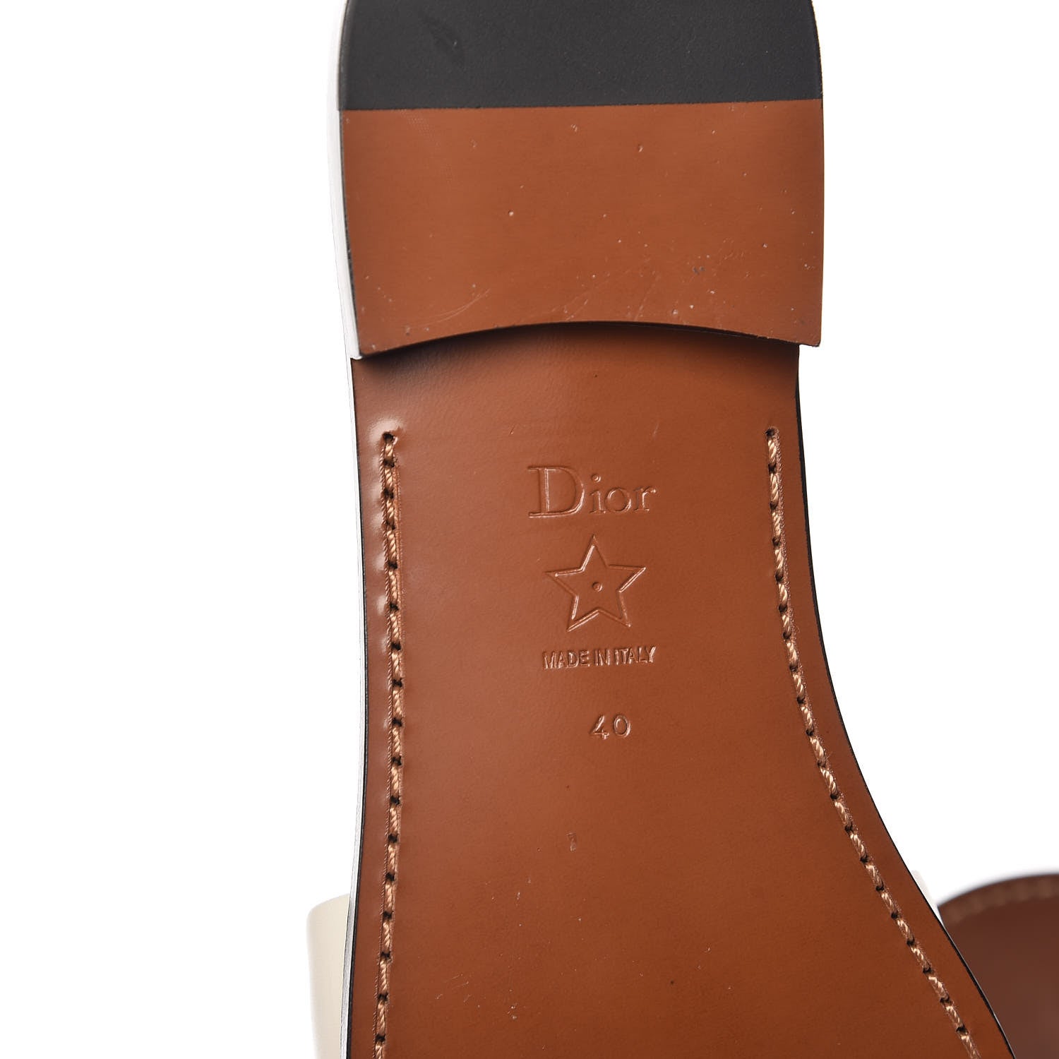 Christian Dior Calfskin Dio(r)evolution 10mm Slide Sandals 40 Off White 6 of 10