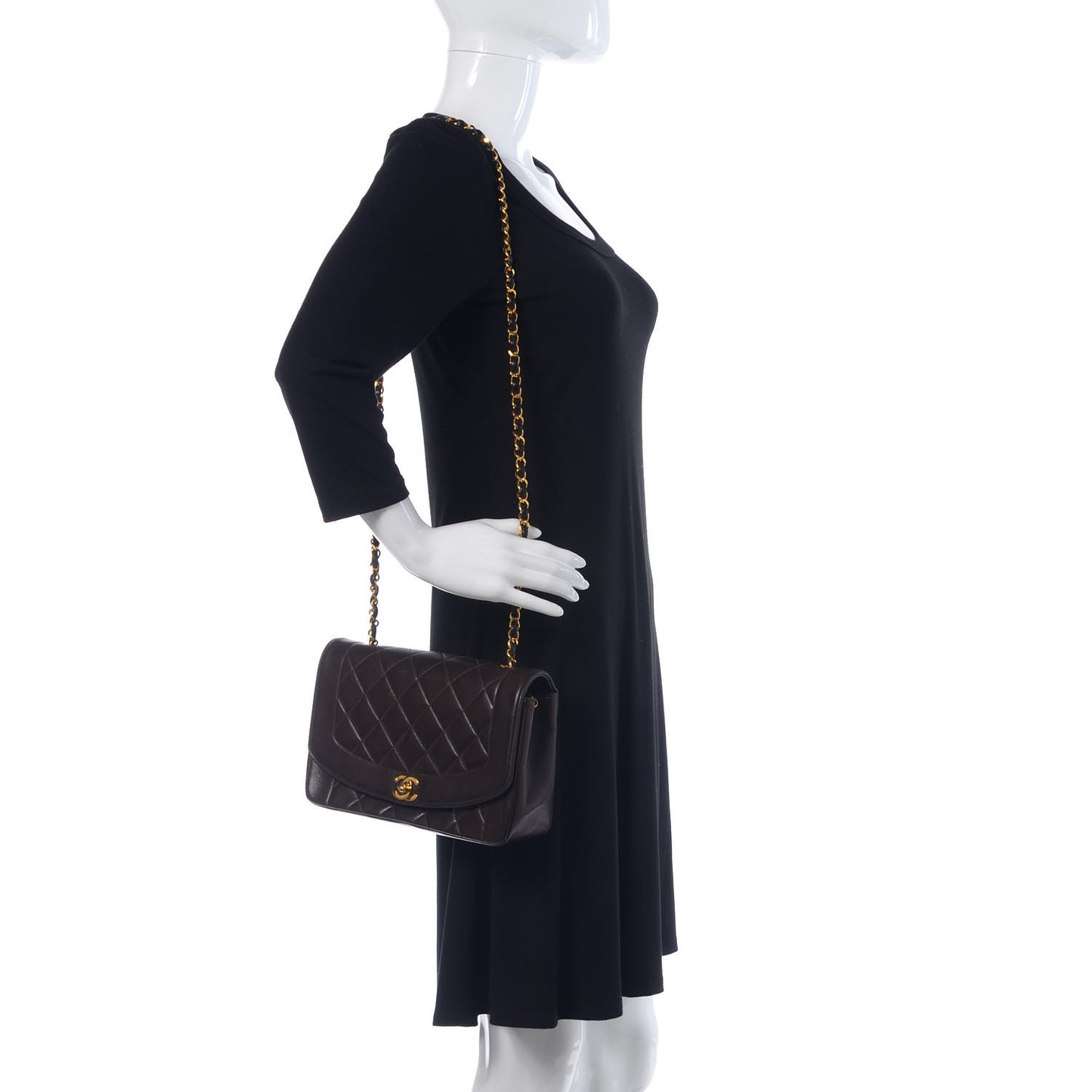 Lambskin Quilted Medium Single Flap Black