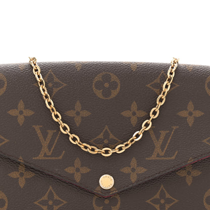 Louis Vuitton Monogram Pochette Felicie Chain Wallet Fuchsia 9 of 13