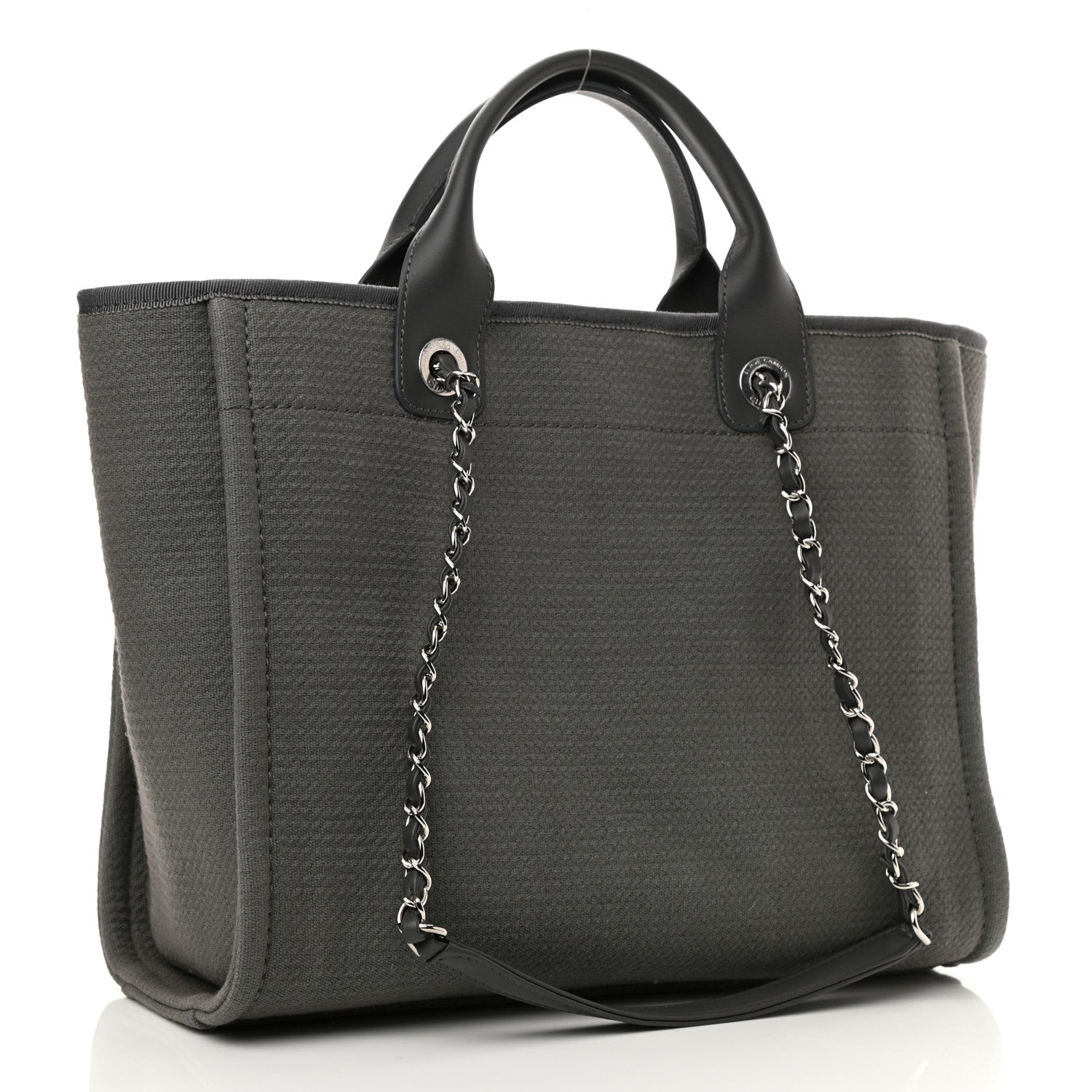 Chanel Mixed Fibers Small Deauville Tote Grey 4 of 12