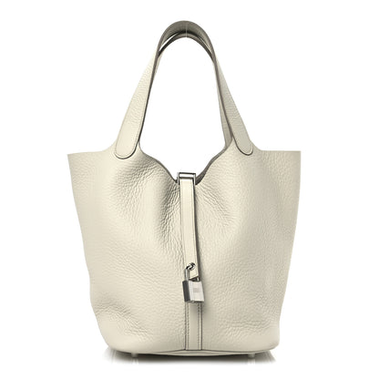 Hermes Taurillon Clemence Picotin Lock 22 MM Craie 1 of 11