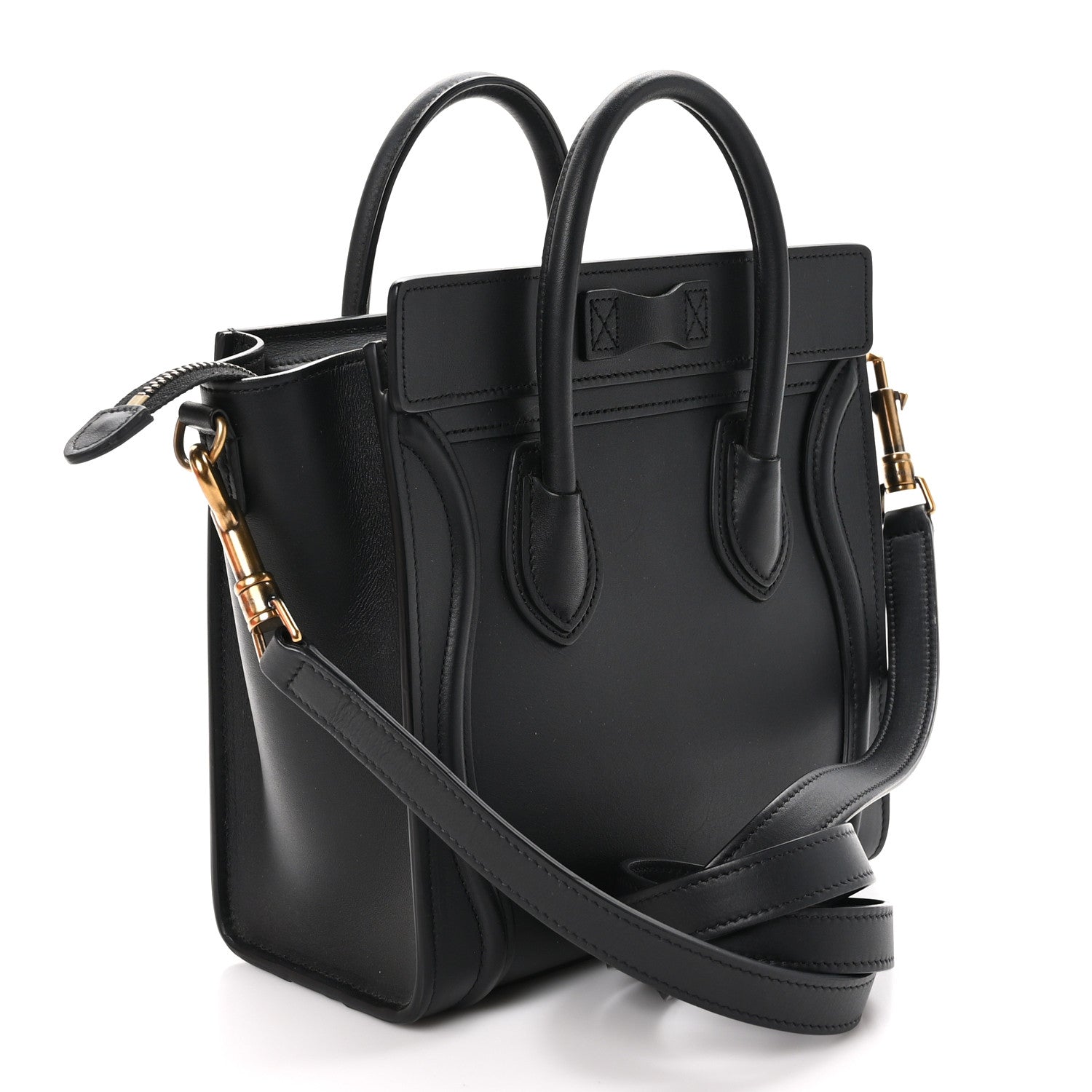 Celine Smooth Calfskin Nano Luggage Black 3 of 11