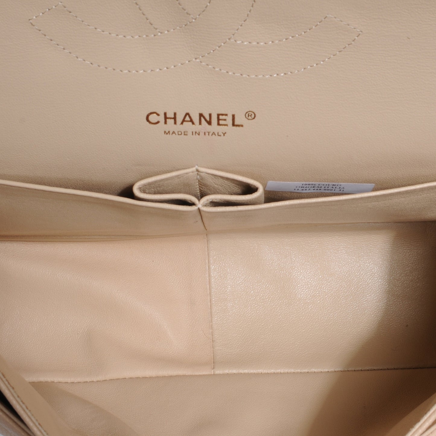 Caviar Jumbo Double Flap Beige Clair