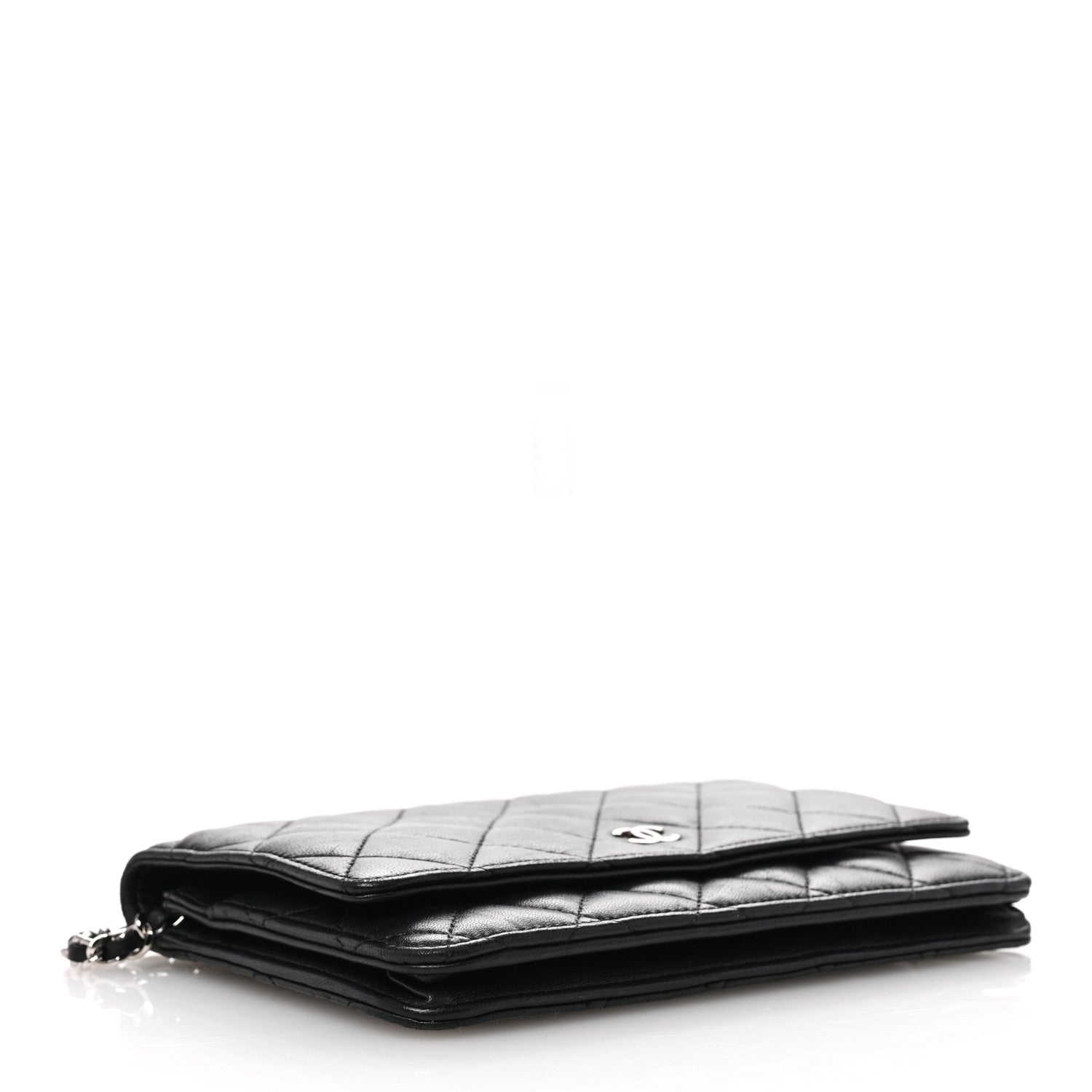 Chanel Lambskin Quilted Wallet On Chain WOC Black 4 of 11