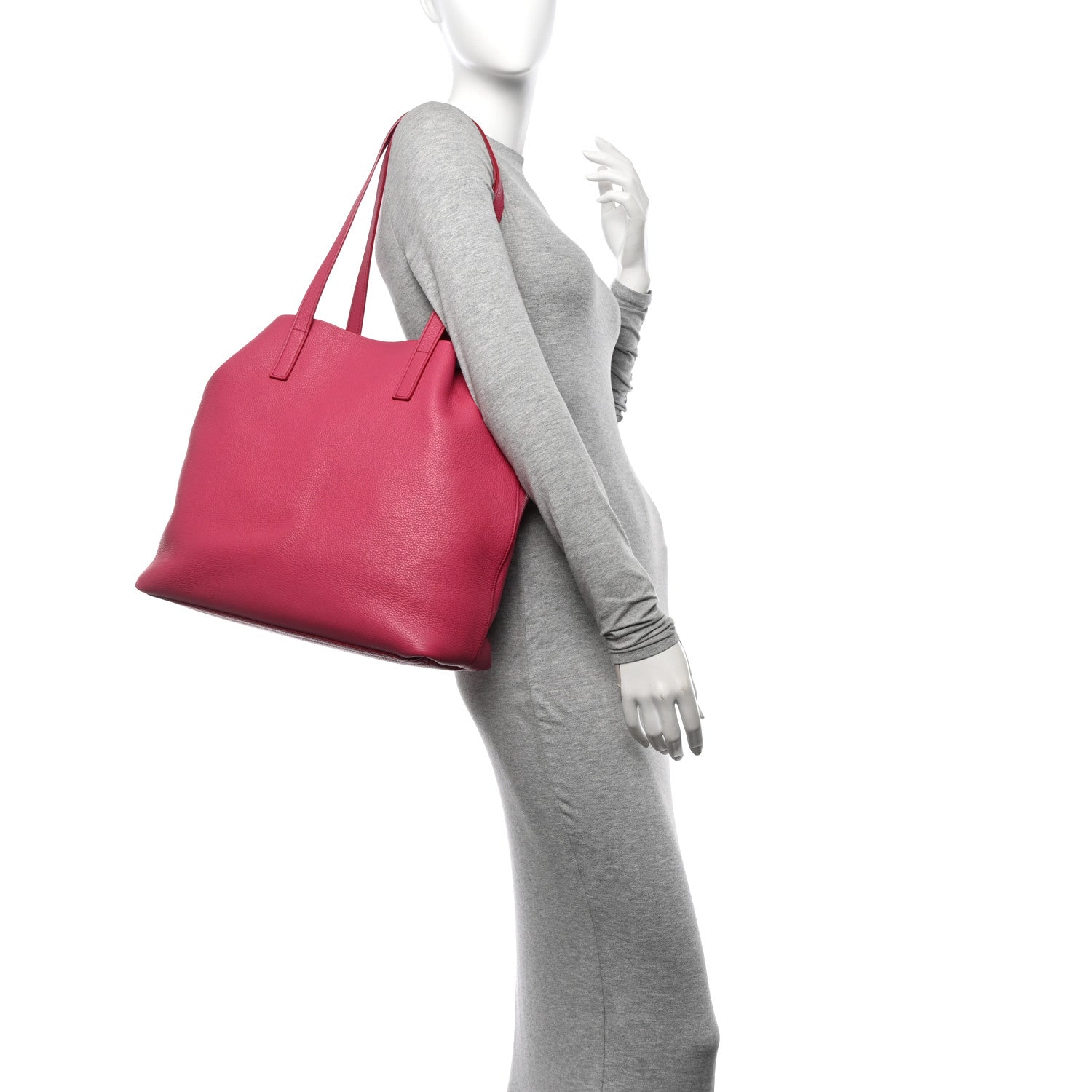 Prada Vitello Daino Shopping Tote Peonia 2 of 12