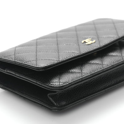 Chanel Caviar Quilted Wallet on Chain WOC Black 9 of 10