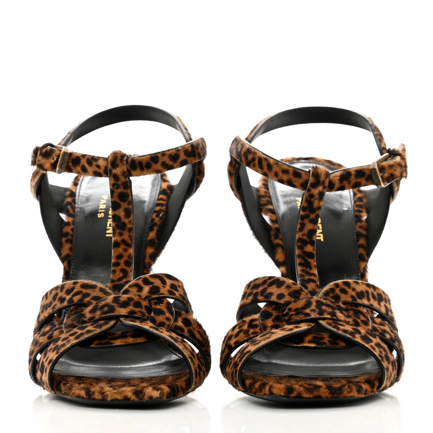 Pony Hair Leopard Print Tribute 105 Sandals 40 Naturale