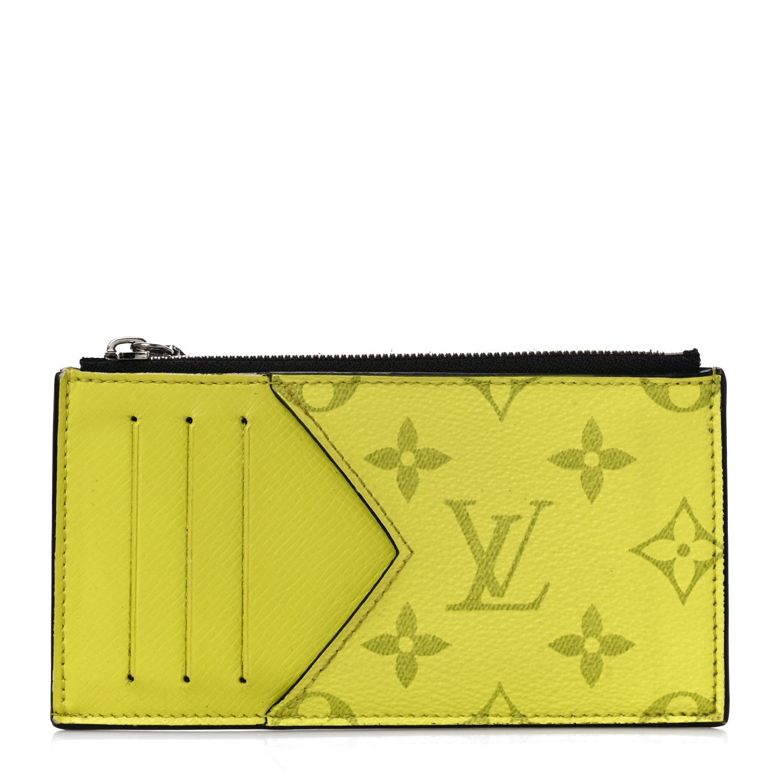Louis Vuitton Monogram Taiga Coin Card Holder Yellow 1 of 10