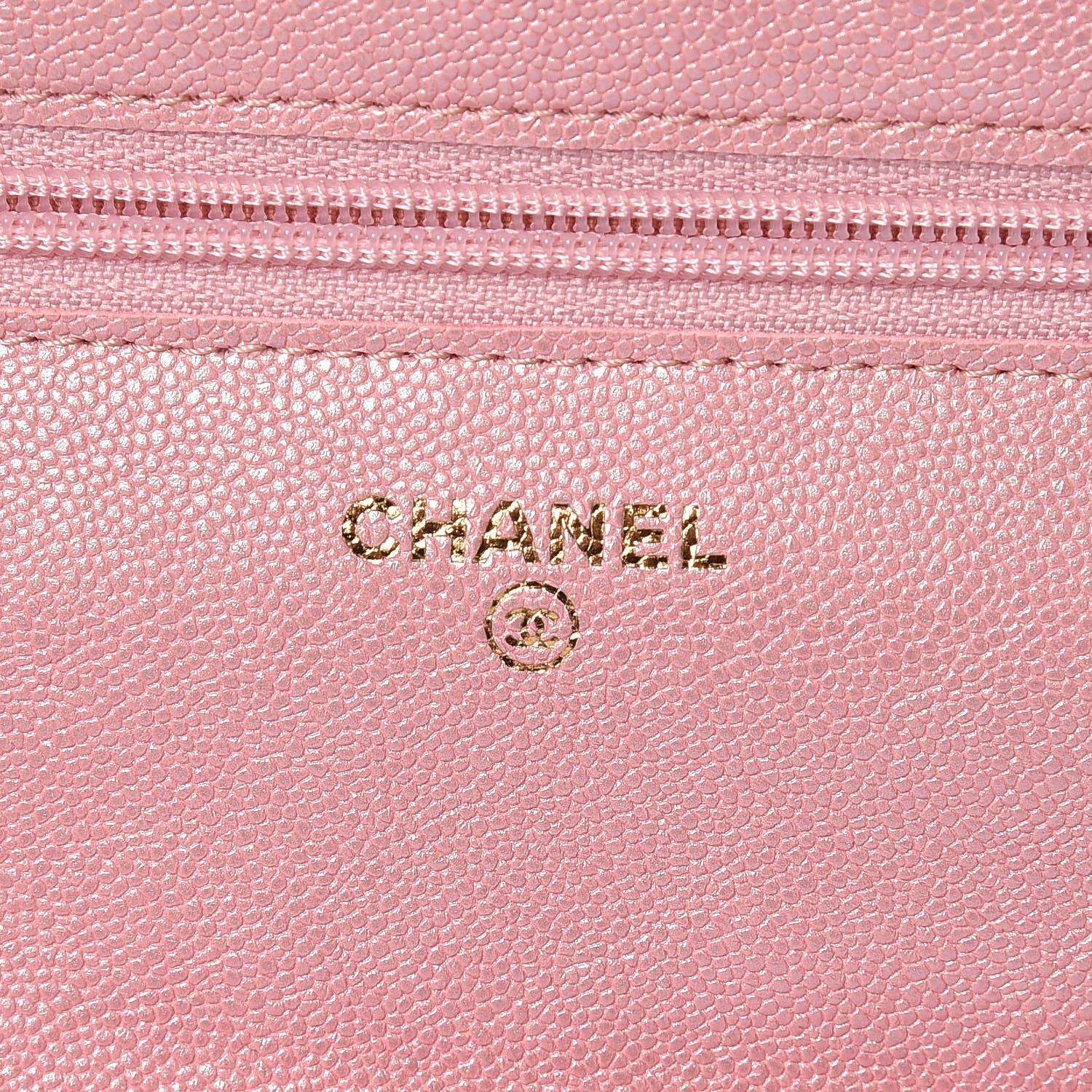 Chanel Iridescent Caviar Quilted Wallet on Chain WOC Rose Pink 6 of 11