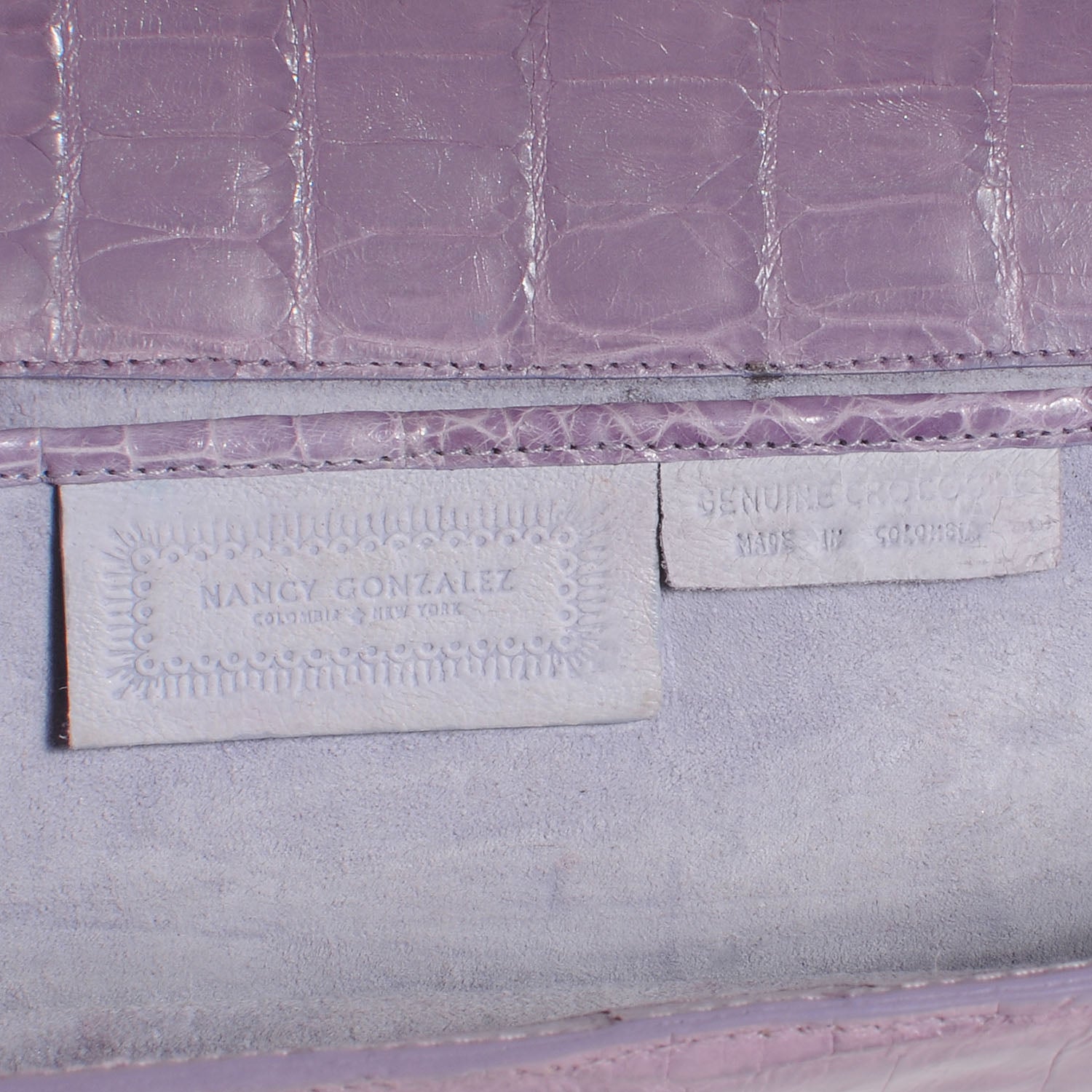 Nancy Gonzalez Crocodile Envelope Clutch Lilac 7 of 8