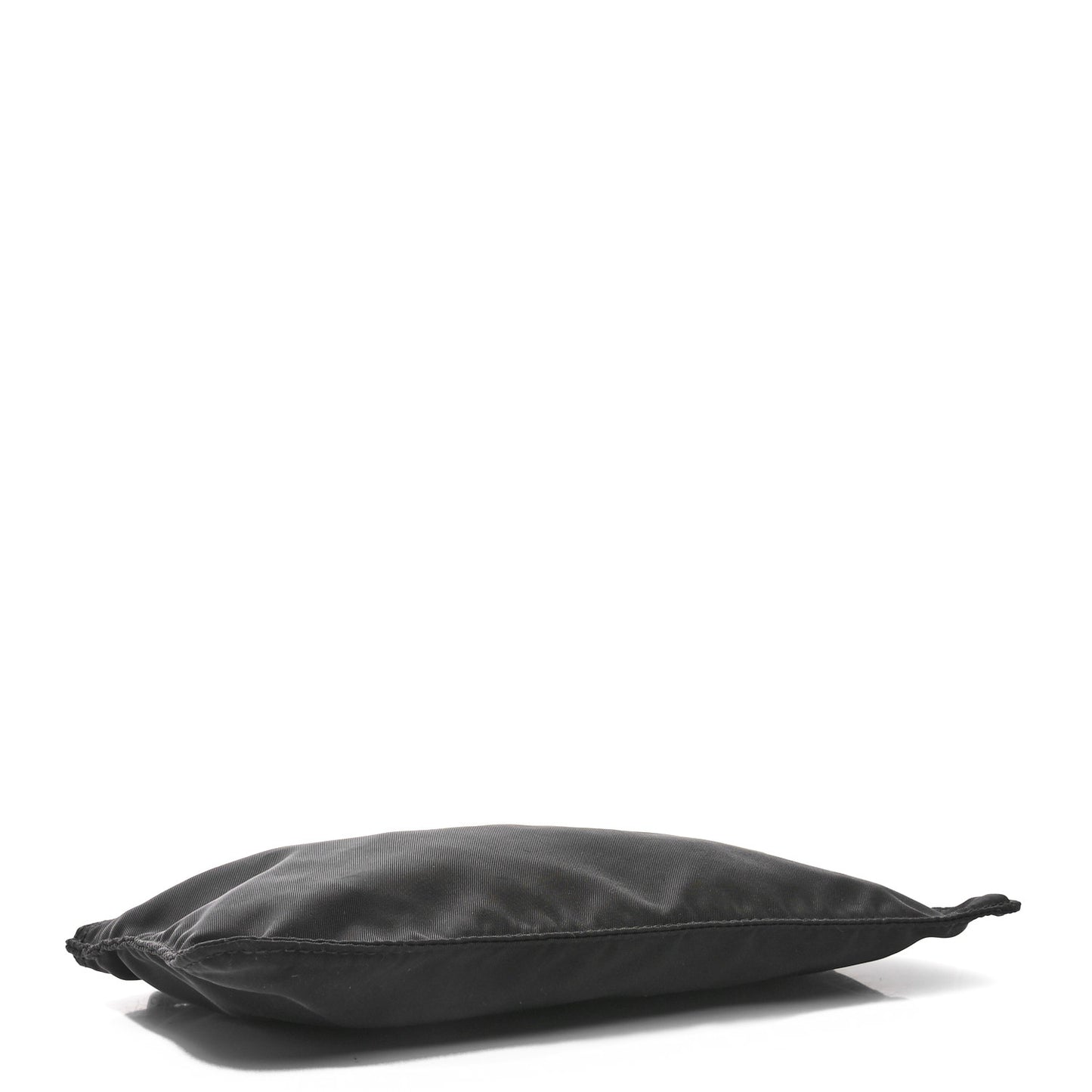 Re-Nylon Saffiano Vela Necessaire Flat Pouch Black