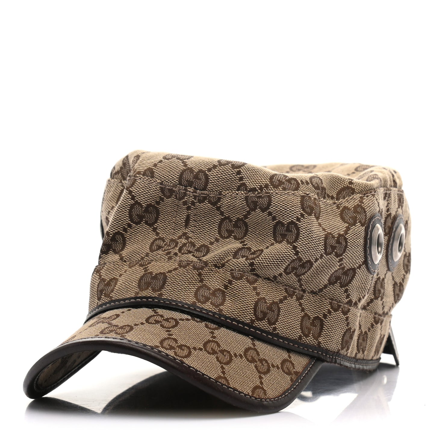 Monogram Military Hat L Brown