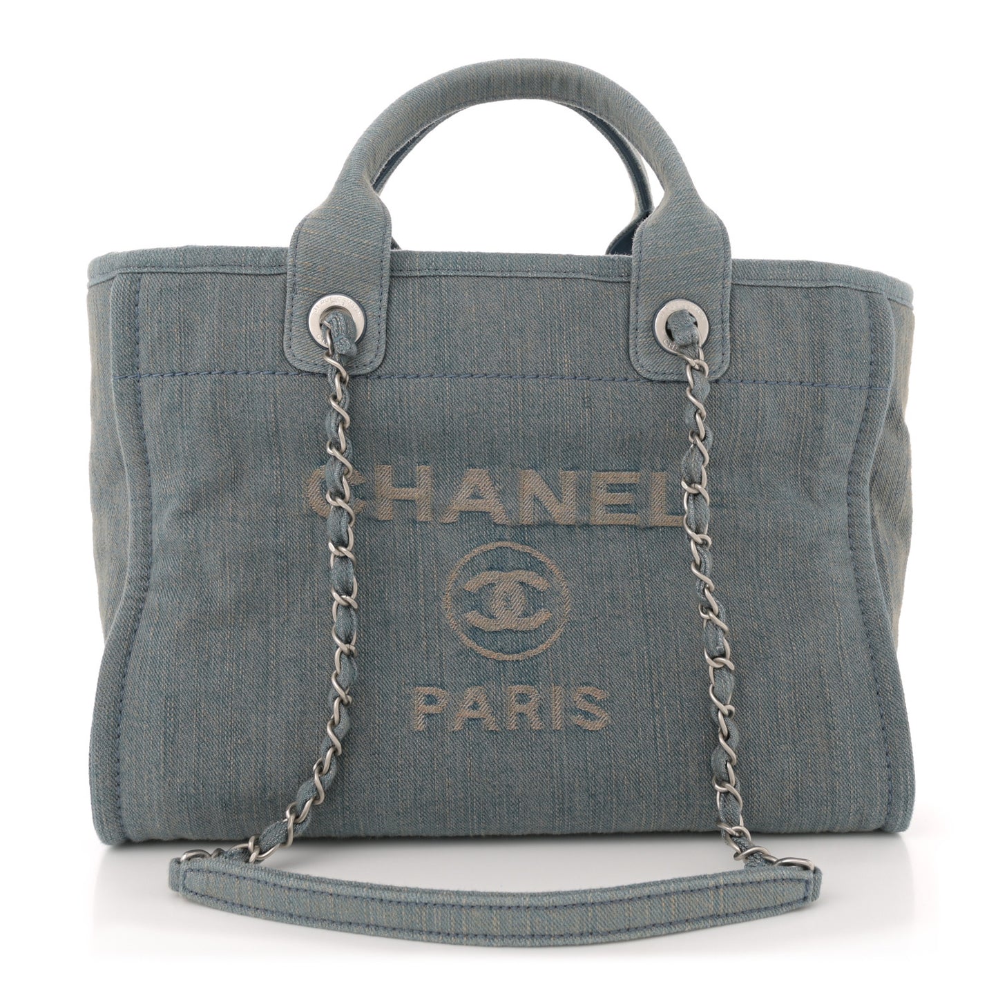 Denim Small Deauville Tote Light Blue