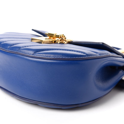 Chloe Calfskin Quilted Mini Drew Bijou Shoulder Bag Majesty Blue 7 of 10