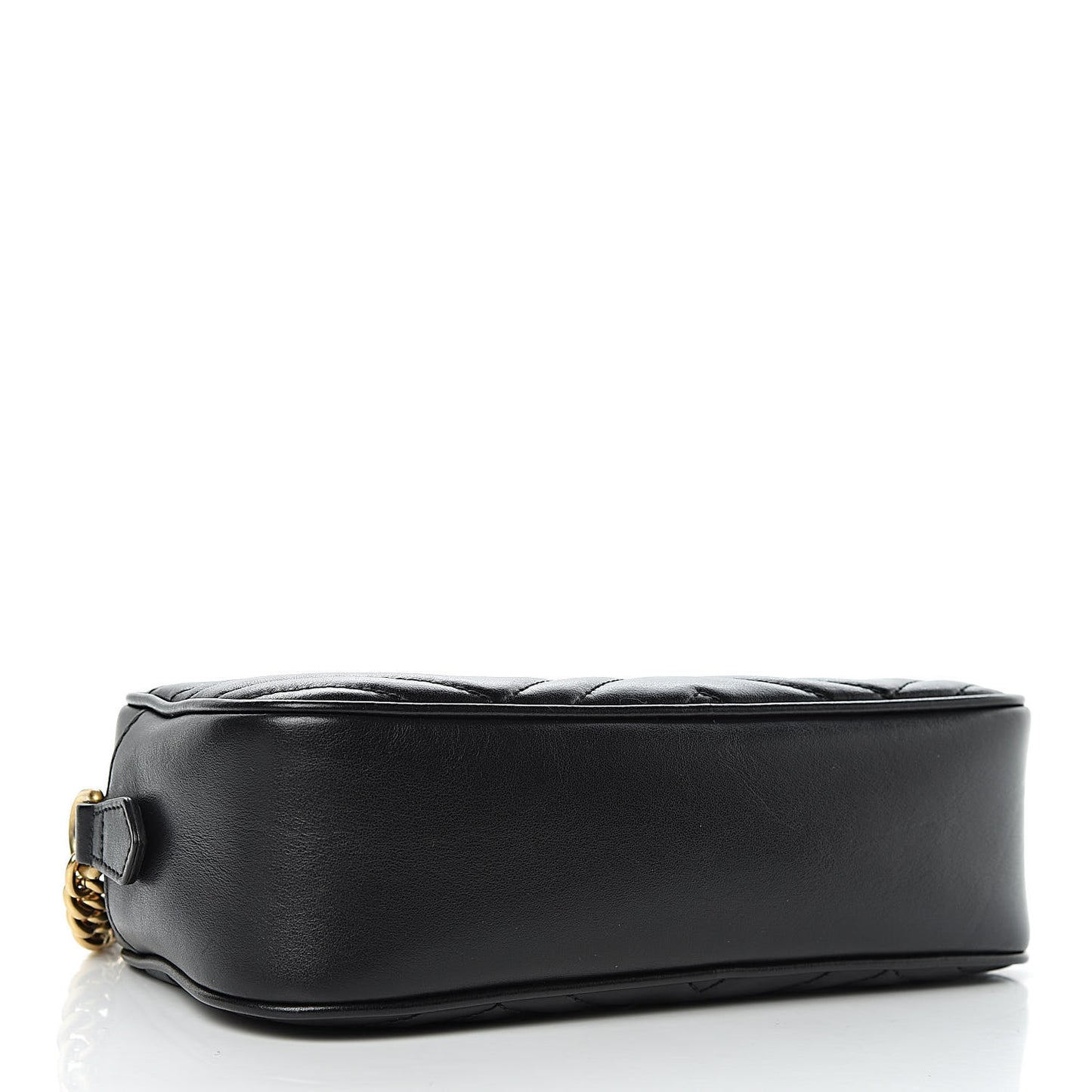 Calfskin Matelasse Small GG Marmont Chain Shoulder Bag Black