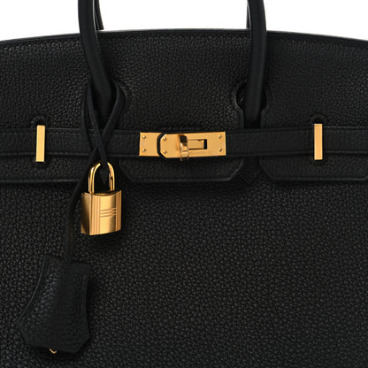 Hermes Togo Birkin 25 Black Black 8 of 12