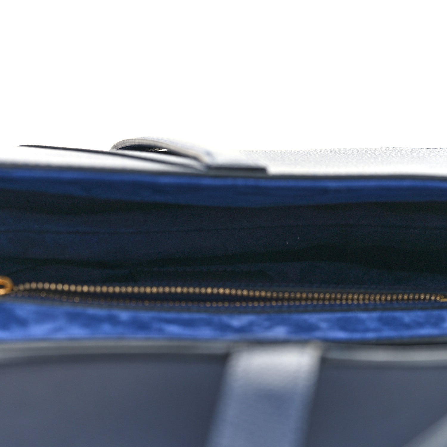 Christian Dior Grained Calfskin Saddle Bag Navy 5 of 11