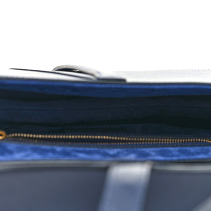 Christian Dior Grained Calfskin Saddle Bag Navy 5 of 11