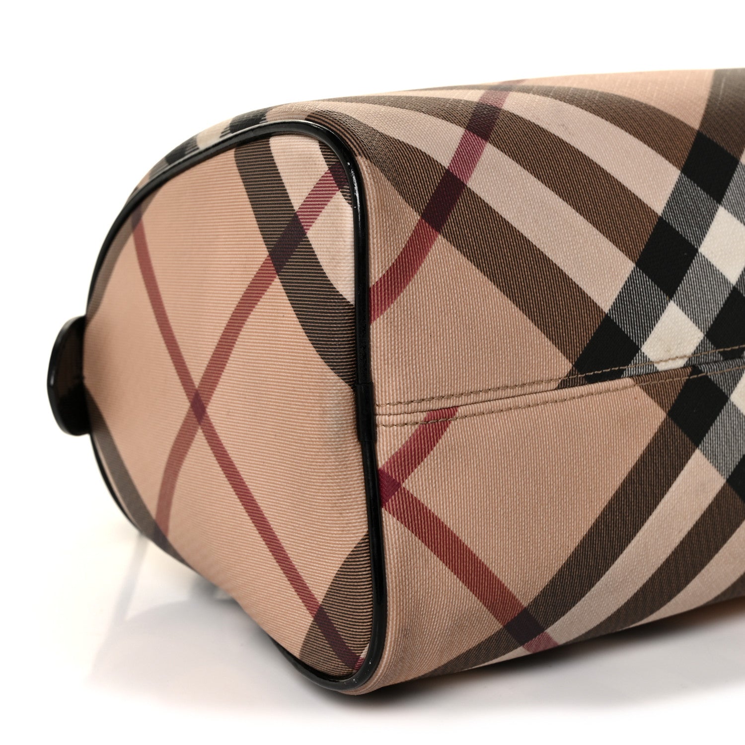 Burberry Supernova Check Patent Small Chester Bowling Bag Black 12 of 19