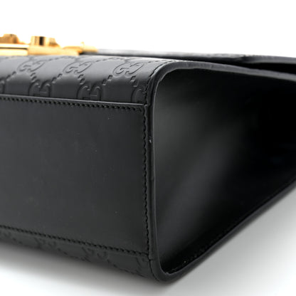 Gucci Guccissima Medium Padlock Shoulder Bag Black 10 of 12