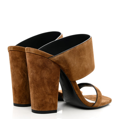 Saint Laurent Suede Oak 100 Mule Sandals 39 Land 4 of 8